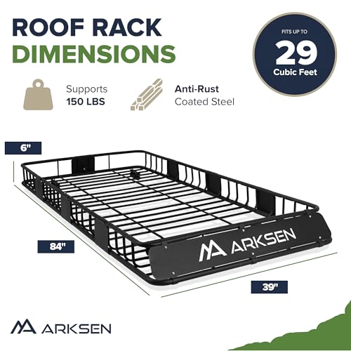 84" x 39" x 6" Roof Rack Basket with Extension&Net (84" Cargo Rack w/Net)