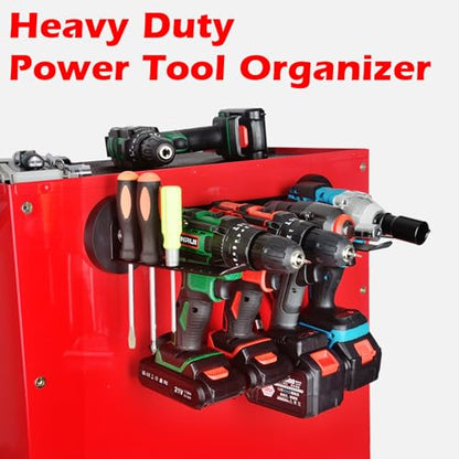 Power Tool Organizers and Storage Garage Drill Drivers Shelves Magnetic Mount 4 Slots (Power Tool Organizer 4 Slots)