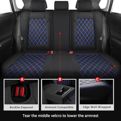Car Seat Covers Full Set Fits for 2019 (Blue / 2019-2025 rav4(Not for Hybrid,Adventure&TRD-OFF))