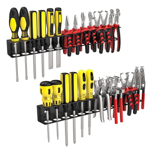 Screwdriver Organizer Wall Mount (2 PCS Black)