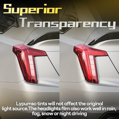 16 x 60 Inches Headlight Taillight Car Tint Vinyl Film (16in x 60in / Passion Red)