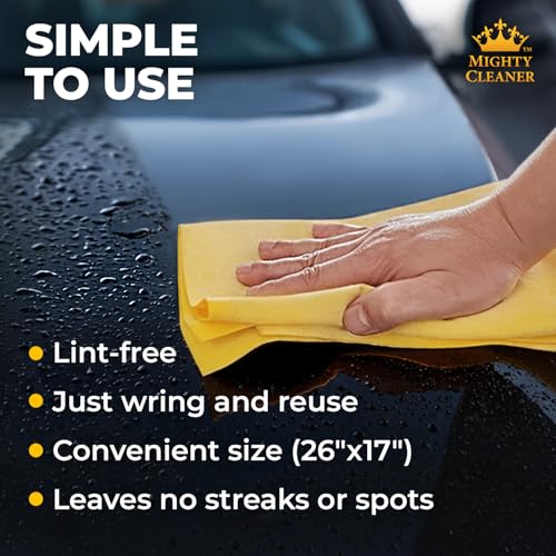 Premium Shammy Cloth for Car Drying (Purple, Blue, Yellow)