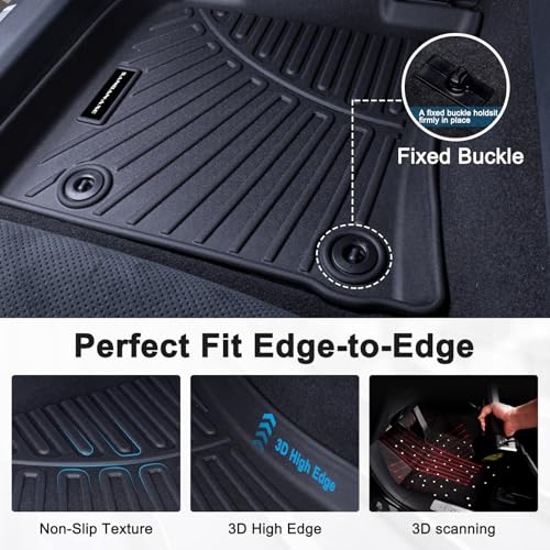 Floor Liners & Backrest Mat for 2022 (2022-26 |For KIA Carnival Hybrid Version|Full Set)