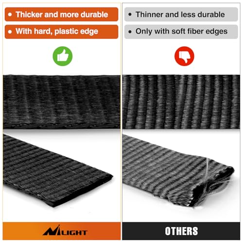 2" x 38" Axle Tie Down Straps with D (4Pcs 2in x 38in Axle Tie Down Straps Black)