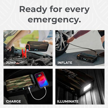 Bolt Air 58830 Portable Car Battery Jump Starter (Camo / Small Display)
