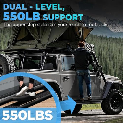 6" Running Boards Anti (Black Round Tube / 18-26 Wrangler JL 4 Doors)