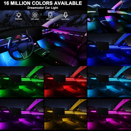 Dreamcolor Acrylic Interior Car LED Strip Light with Wireless APP (Dreamcolor 18 in 1)