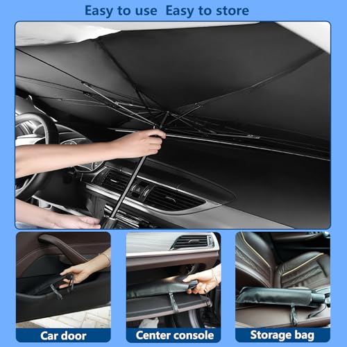 2026 Car Windshield Sun Shade Umbrella (Medium (55"Lx31"W))