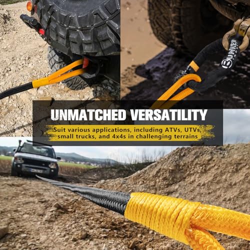 1"×30ft Kinetic Recovery Rope with 2 Soft Shackles Kit (1in×30ft)