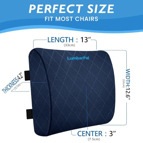 Lumbar Support Pillow for Office Chair (Blue)