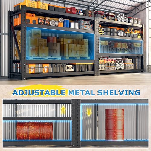11000LBS Heavy Duty Garage Shelving (24"D x 60"W x 72"H,4-Tier)