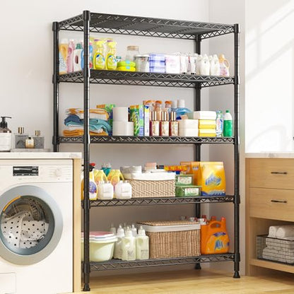 31.5" W 5 Tier Storage Shelves (5 Tier-15.7"D x 31.5"W x 71"H)