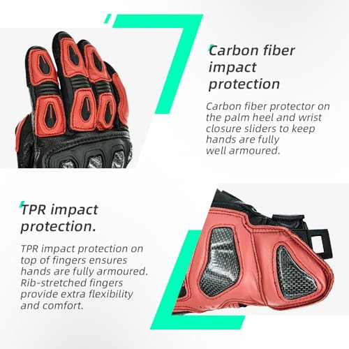 SPS 3 Motorcycle Gloves (Red SPS-3 / S Adult)