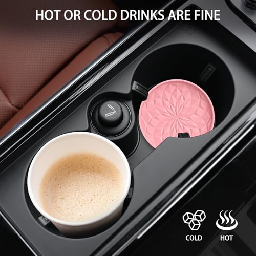 Car Coasters for Cup Holders [4 Pack] (4pack-pink)