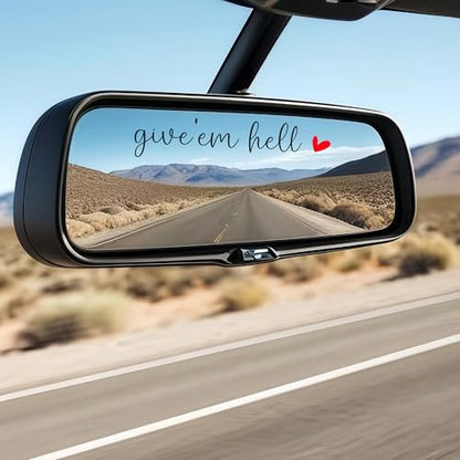 4 x Give Em Hell Rear View Mirror Sticker