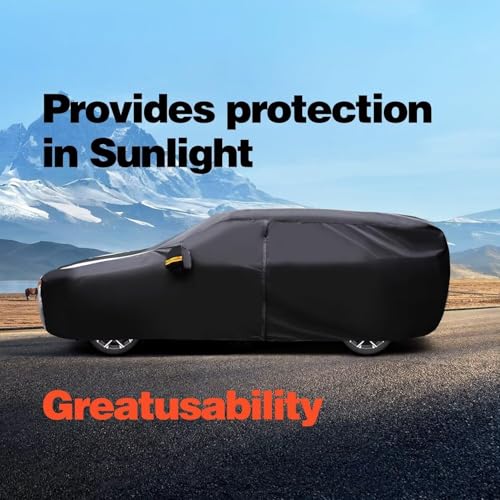 Truck Cover with Camper Shell Topper (B.Truck with Shell(Length:Up to 228 inch) / Black Truck Cover)