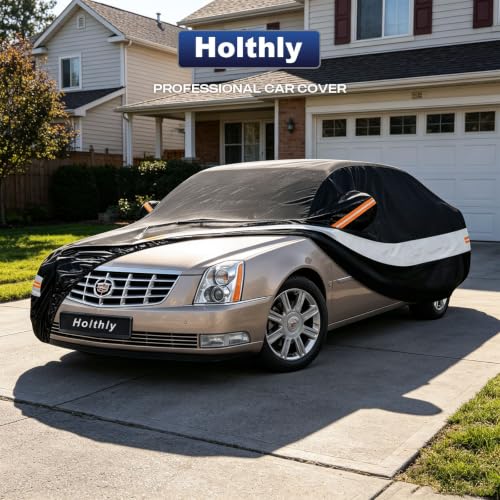 10 Layers Car Cover Custom Fit for Cadillac (Black Gray / Custom Fit for Cadillac DTS)