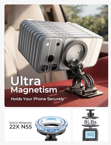 for MagSafe Car Phone Mount for iPhone 18 Pro Max (Black)