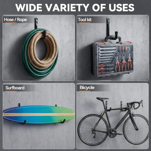 Garage Storage Hooks Set (3.5In & 11.4In(10pcs))