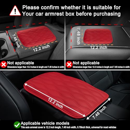 Auto Center Console Pad (red-line)