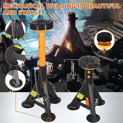 BESTOOL 4 Ton Low Profile Jack Stands (Low Profile Jack Stand)