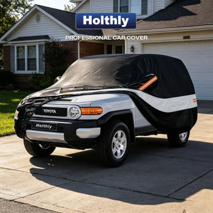 10 Layers SUV Car Cover Custom Fit for Toyota FJ Cruiser (Black Gray / Custom Fit for Toyota FJ Cruiser)