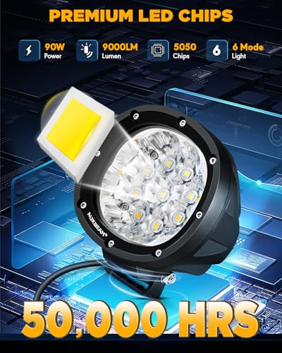 P4 Series 4In Round Offroad Light (P4 Series-6 Modes Spot Beam)