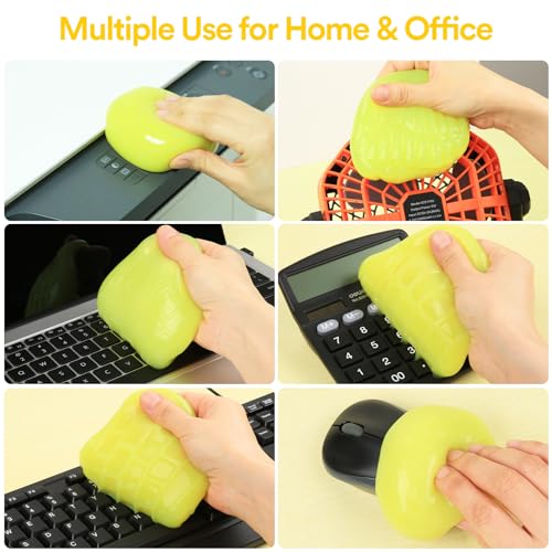 Car Cleaning Gel Clean Putty Car Slime for Cleaning (Blue+Yellow)