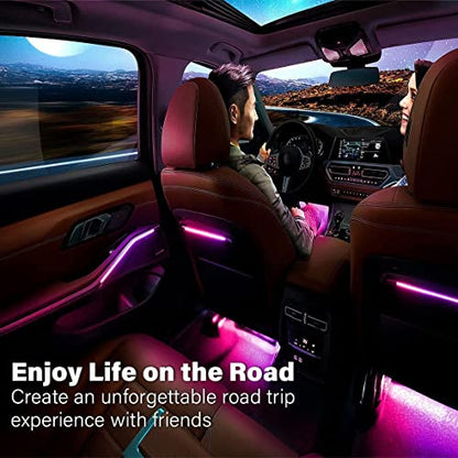 4PCS 48 LED Car Interior Lights (Multi-Color 48 Lights)
