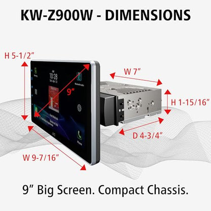 KW Z900W 9 Inch HD Touchscreen Car Stereo
