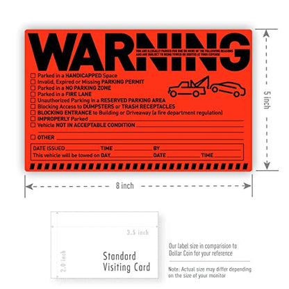 250 Parking Violation Notice Tow Stickers for Car Vehicle (250 Stickers)