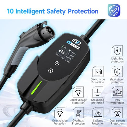 Level 2 EV Charger 40Amp (Black)