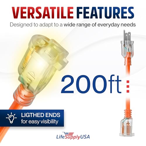 200ft Outdoor (200 FT / 16AWG / Orange)