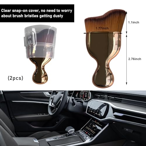 2 PCS Car Detailing Brush (Rose Golden / 2 PCS)