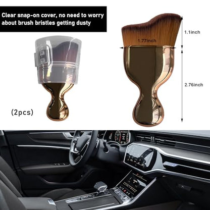 2 PCS Car Detailing Brush (Rose Golden / 2 PCS)