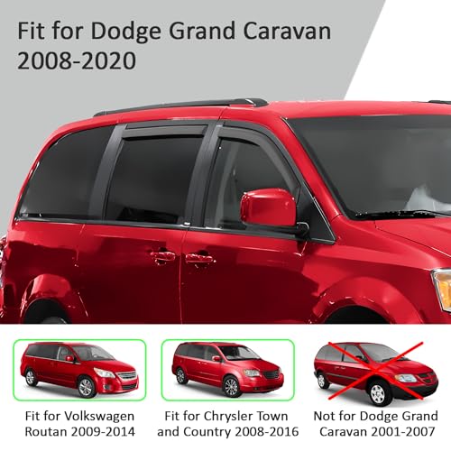 in Channel Extra Durable Rain Guards for Dodge Grand Caravan 2008 (For Grand Caravan 08-20)