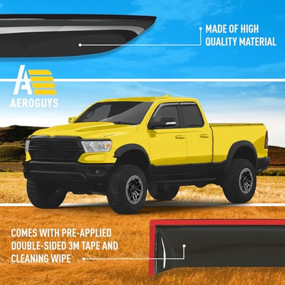 Extra Durable Window Deflectors Tape (For Dodge RAM 19-26 Quad Cab)