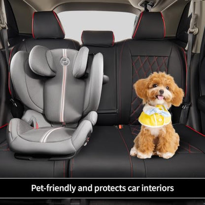 Custom Seat Covers for KIA Sportage LX 2023 (Black with Red Piping / 2023-2026 Sportage LX (No Hybrid ))