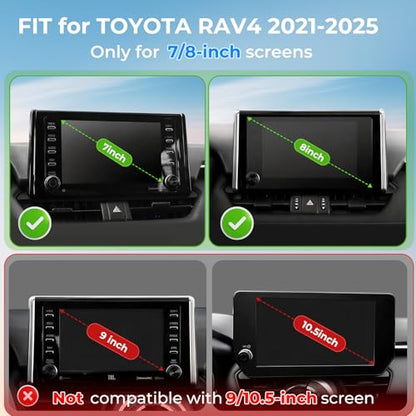 Car Phone Holder for Toyota RAV4 2025 2024 2023 2022 2021 2020 2019 7 (Fit for 2019-2025 RAV4, 7/8-Inch)