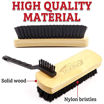 Leather & Upholstery Cleaning Brush Set (Black)