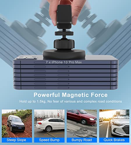 Magnetic Wireless Car Charger Mount Compatible with Magsafe iPhone 15