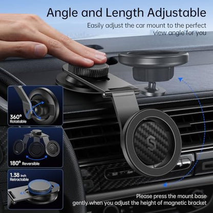 MagSafe Car Mount for Dashboard (Black)