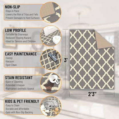 2x3 Indoor Door Mat (Trellis Gray / 2'3" x 3' (Mat))