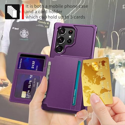 Wallet Case for Samsung Galaxy S22 Ultra (Purple / Samsung Galaxy S22 Ultra)