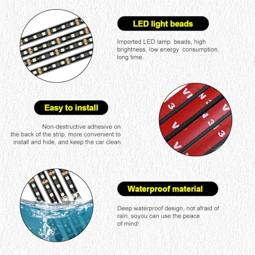 Car LED Strip Light (Green / 48 LED, USB Port)