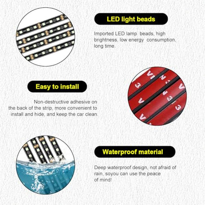 Car LED Strip Light (Green / 48 LED, USB Port)