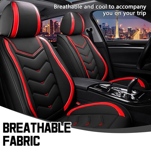 Car Seat Covers for Chrysler Pacifica 2004 (2 Pcs Front / Black Red)