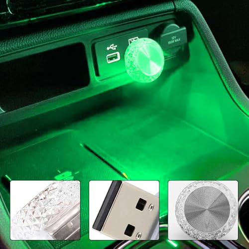 4PCS USB LED Car Interior Atmosphere Lamp (Green)