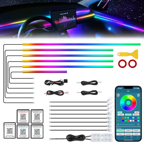 Dreamcolor Acrylic Interior Car LED Strip Light with Wireless APP (Dreamcolor 18 in 1)