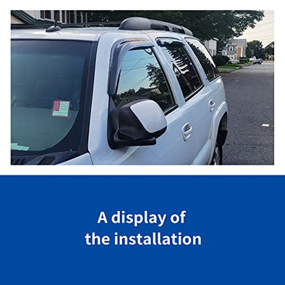 Tape On Rain Guards Compatible with Toyota RAV4 01 (for RAV4 4 Door 2001-2005 Out channel)